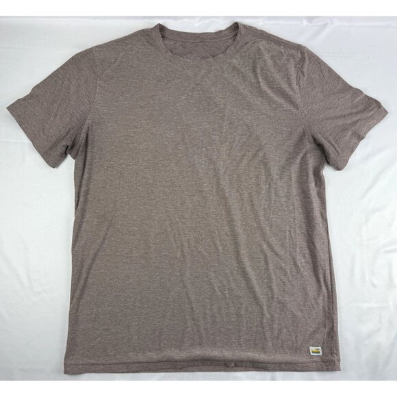 Vuori Performance Strato Tech Tee Shirt Stretch Brown Men’s L Athletic - Picture 2 of 7